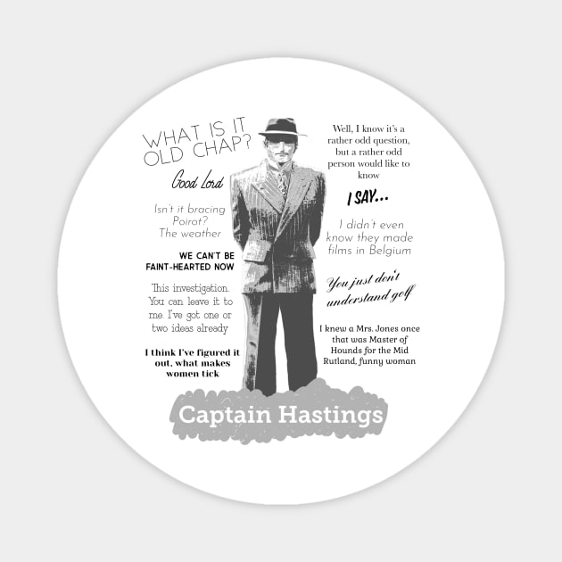 Captain Hastings Magnet by FunandWhimsy